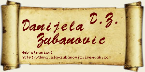 Danijela Zubanović vizit kartica